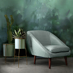 Кресло светло-бирюзовое с принтом Pauley Light Turquoise Armchair варинант исполнения - 8 | Loft Concept в Перми