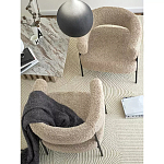 Кресло полукруглое мягкое с буклированной обивкой Armchair with Boucle Upholstery варинант исполнения - 8 | Loft Concept в Перми