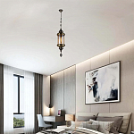 Подвесной светильник с янтарным стеклянным плафоном Amber Queen варинант исполнения - 2 | Loft Concept в Перми