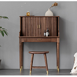 Табурет деревянный на золотистых ножках Moon Walnut Furniture варинант исполнения - 2 | Loft Concept в Перми