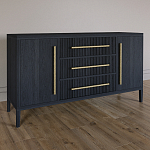 Буфет Primo с тремя ящиками и двумя фасадами Черный дуб варинант исполнения - 2 | Loft Concept в Перми