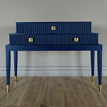 Премиальная Консоль с тремя ящиками Elsa Dreams Blue варинант исполнения - 3 | Loft Concept в Перми