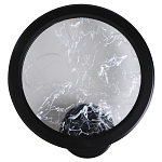 Светодиодное бра круглой формы с металлической рамой черного цвета Marble Glow варинант исполнения - 2 | Loft Concept в Перми