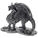 Декоративная статуэтка Дракон Dragon Black Silver Statuette варинант исполнения - 1 | Loft Concept в Перми