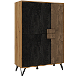 Шкаф двухдверный с 2-мя отделами с полками Stone Effect варинант исполнения - 2 | Loft Concept в Перми