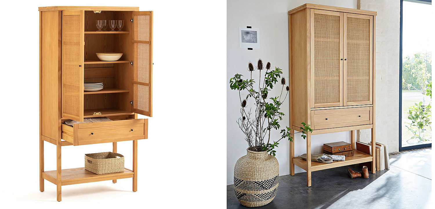 Шкаф Niels Wicker Cupboard 2 Doors Шкаф Niels Wicker Cupboard 2 Doors - Loft-Concept в Перми