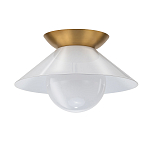 Потолочный светильник в форме конуса с белым шарообразным плафоном Quintiesse варинант исполнения - 4 | Loft Concept в Перми