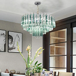 Дизайнерская люстра AQUA Blue Lagoon бирюзовое стекло несколько ярусов варинант исполнения - 5 | Loft Concept в Перми