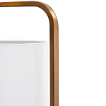 Торшер с белым тканевым абажуром на мраморном основании Cconcise варинант исполнения - 1 | Loft Concept в Перми