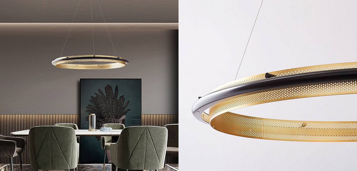 Люстра Gold ring horizontal pendant Люстра Gold ring horizontal pendant - Loft-Concept в Перми