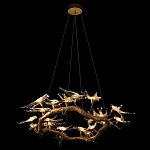 Люстра подвесная с прозрачными стеклянными птичками на ветвях Диаметр 100 см Serip Voa варинант исполнения - 5 | Loft Concept в Перми