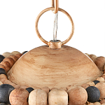 Подвесной светильник в форме купола из деревянных бусин Wooden Beads варинант исполнения - 3 | Loft Concept в Перми