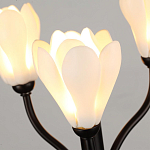 Настольная лампа с ветвями и белыми фарфоровыми цветами Floralis варинант исполнения - 5 | Loft Concept в Перми