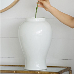 Ваза белая с крышкой однотонная Chinoiserie Ceramics варинант исполнения - 9 | Loft Concept в Перми
