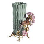 Ваза с птицами и цветами из фарфора с бронзовыми элементами Garden of Eden варинант исполнения - 4 | Loft Concept в Перми