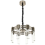 Люстра с прямоугольными хрустальными плафонами Glass Rectangles Chrome Chandelier 46 варинант исполнения - 2 | Loft Concept в Перми