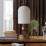 Настольная лампа в виде фонаря с белым фактурным абажуром Echoes of Light варинант исполнения - 3 | Loft Concept в Перми