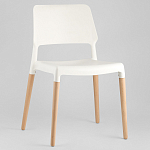 Пластиковый стул на ножках из массива бука Ferret White 4 шт варинант исполнения - 2 | Loft Concept в Перми