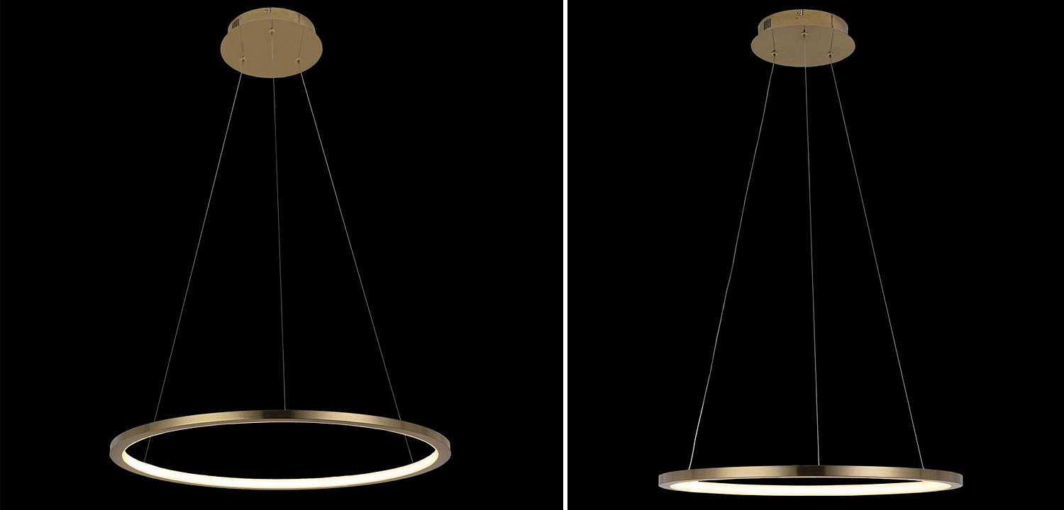 Подвесной светильник Yvette Ring Horizontal gold Подвесной светильник Yvette Ring Horizontal gold - Loft-Concept в Перми