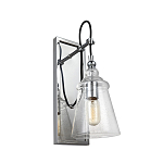 Бра с плафоном в форме колокола из прозрачного стекла с пузырьками Feiss варинант исполнения - 1 | Loft Concept в Перми