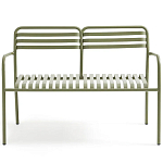 Скамья из алюминия Mack Metal Bench Green варинант исполнения - 2 | Loft Concept в Перми