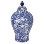 Ваза с крышкой в китайском стиле Гранатовое дерево Blooming Pomegranate варинант исполнения - 1 | Loft Concept в Перми