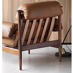 Кресло с деревянным каркасом и обивкой из натуральной кожи Medieval Furniture варинант исполнения - 2 | Loft Concept в Перми