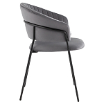 Стул в велюре серого цвета Horizon варинант исполнения - 3 | Loft Concept в Перми