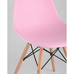 Пластиковый стул на ножках из массива бука Eames Pink варинант исполнения - 2 | Loft Concept в Перми