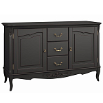 Буфет черный из массива бука с 3-мя ящиками и 2-мя дверцами Black Provence варинант исполнения - 1 | Loft Concept в Перми