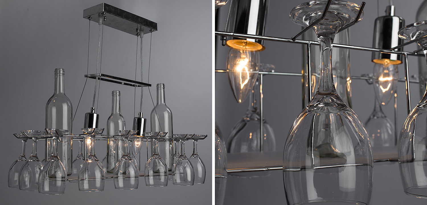 Люстра Bottles and Glasses Chandelier Люстра Bottles and Glasses Chandelier - Loft-Concept в Перми