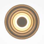 Бра круглое Soft Halo бежевый варинант исполнения - 2 | Loft Concept в Перми