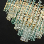 Дизайнерская люстра AQUA Blue Lagoon бирюзовое стекло несколько ярусов варинант исполнения - 2 | Loft Concept в Перми