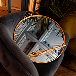 Зеркало настенное в раме золотого цвета с декором птица на ветке Mirror Portal варинант исполнения - 4 | Loft Concept в Перми