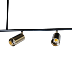 Люстра линейная с 5-ю цилиндрическими плафонами цвета латунь TRIBES CHANDELIER варинант исполнения - 4 | Loft Concept в Перми