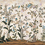 Обои ручная роспись Siam White Metal варинант исполнения - 2 | Loft Concept в Перми