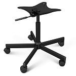 Стул с мягкой обивкой из велюра и подъемно-поворотным механизмом на колесиках Mason Green and Yellow варинант исполнения - 5 | Loft Concept в Перми