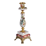 Подсвечник с цветочной росписью из фарфора с бронзовыми элементами Eden Garden варинант исполнения - 3 | Loft Concept в Перми