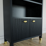 Книжный Стеллаж Elsa Dreams Black с задней стенкой варинант исполнения - 2 | Loft Concept в Перми