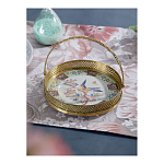 Блюдо фарфоровое с бронзовой ручкой Paradise Dish with Handle варинант исполнения - 3 | Loft Concept в Перми