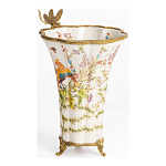 Ваза из фарфора с бронзовой стрекозой  Paradise Dragonfly варинант исполнения - 3 | Loft Concept в Перми