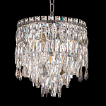 Люстра круглая с хрустальными подвесками на серебряном каркасе Roul Crystal Light варинант исполнения - 9 | Loft Concept в Перми