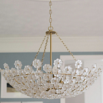 Люстра декорированная цветами из стекла Lightness of Flowers варинант исполнения - 4 | Loft Concept в Перми