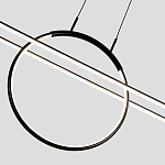 Светодиодная люстра Black LED Circle and Oval Lamp варинант исполнения - 6 | Loft Concept в Перми
