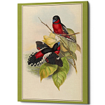 Постер на холсте с изображением птиц Blooming Birds Poster варинант исполнения - 4 | Loft Concept в Перми