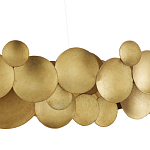 Люстра круглая из многослойных золотых дисков Metal Disc Chandelier варинант исполнения - 1 | Loft Concept в Перми