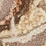 Овальный Современный Гобелен Абстракция в бежевых тонах Shallow варинант исполнения - 5 | Loft Concept в Перми