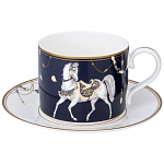 Чайный набор из фарфора с изображением лошадей на 6 персон 12 предметов Porcelain Horse Set варинант исполнения - 1 | Loft Concept в Перми