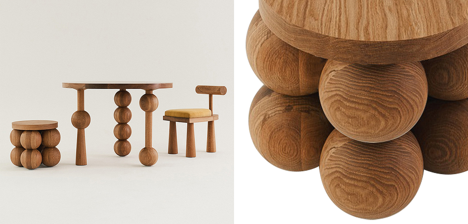 Приставной стол деревянный Wooden Spheres Unique Shaped Side Table Приставной стол деревянный Wooden Spheres Unique Shaped Side Table - Loft-Concept в Перми