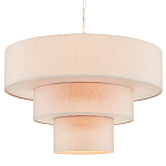 Люстра круглая трехъярусная с тканевыми абажурами Light Soft Glow варинант исполнения - 3 | Loft Concept в Перми